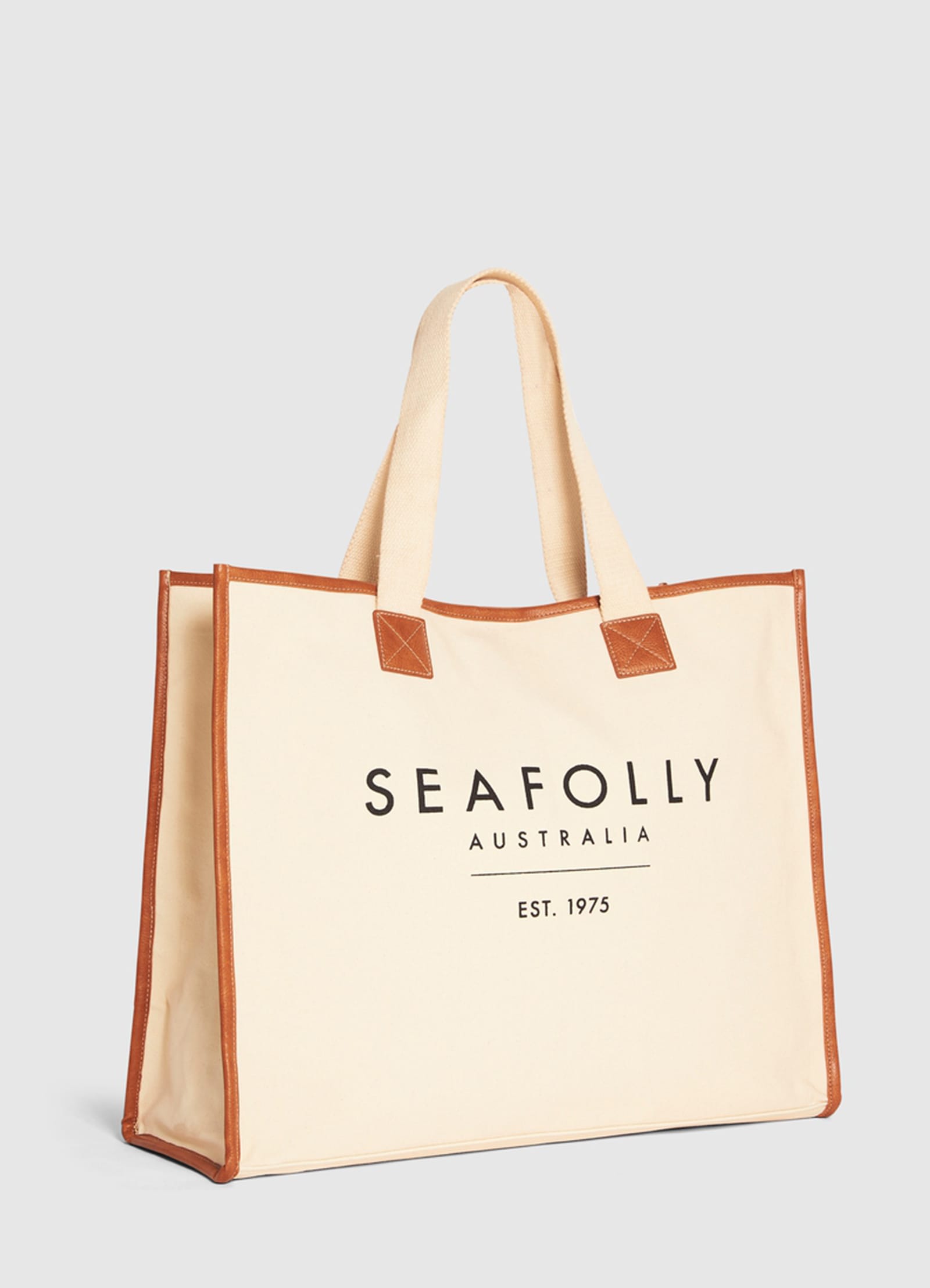 Seafolly Canvas Tote Tasche Damen Braun | AMRNE-6230